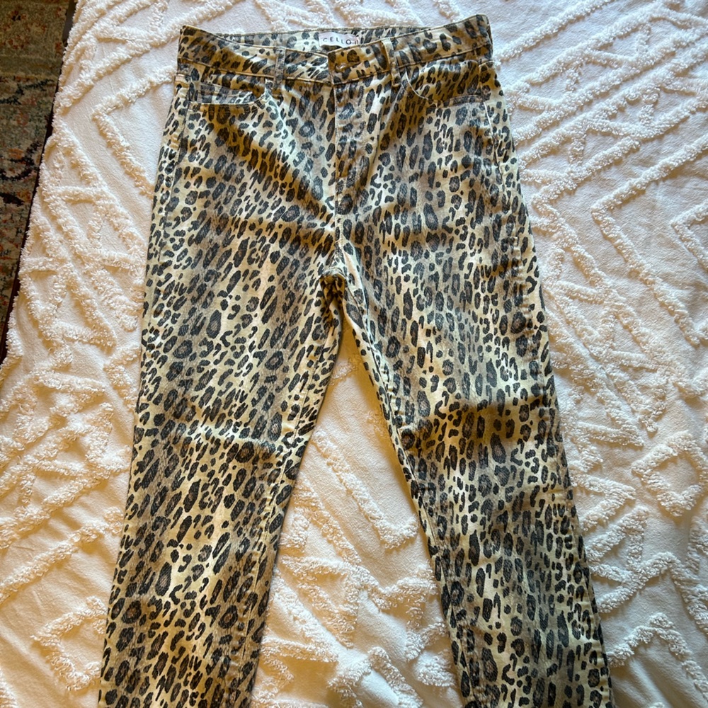 Cello Leopard Print Skinny Jeans